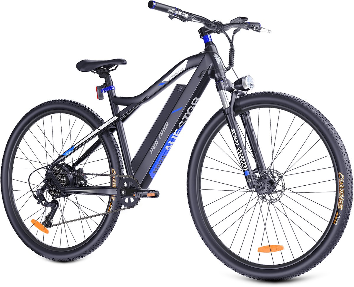 nettlife elektrische trekkingfiets 27 5 inch trekking bike shimano 9 versnellingen 36v 13ah batterij 30 60 km actieradius 250w motor max snelheid 25 km h multifunctioneel lcd display blauw
