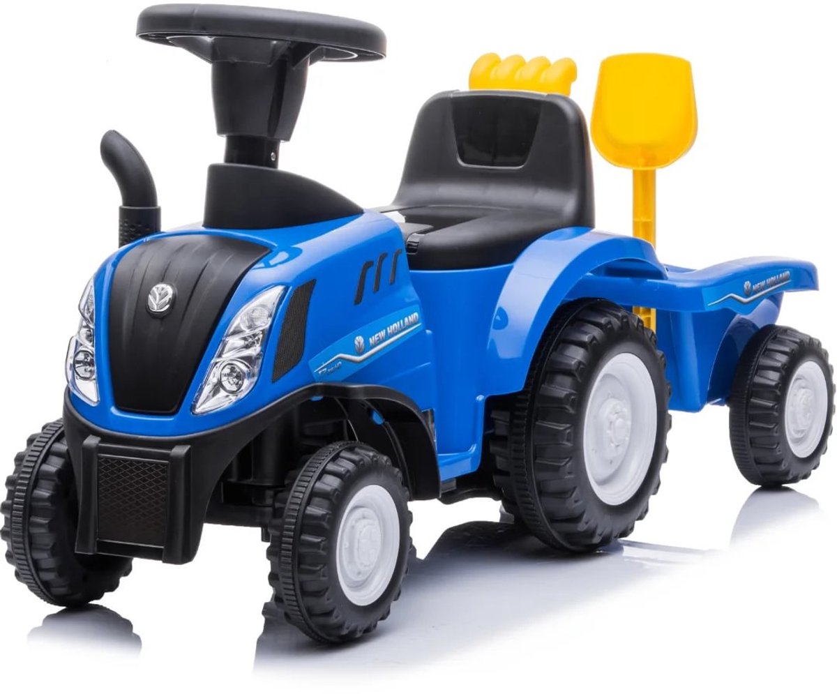 New Holland T7 Loopauto - Tractor met Aanhanger - tot 3 jaar - Blauw Loopauto kopen online