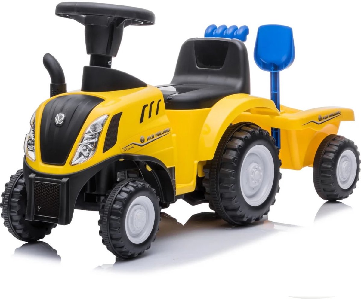 New Holland T7 Loopauto - Tractor met Aanhanger - tot 3 jaar - Geel Loopauto kopen online
