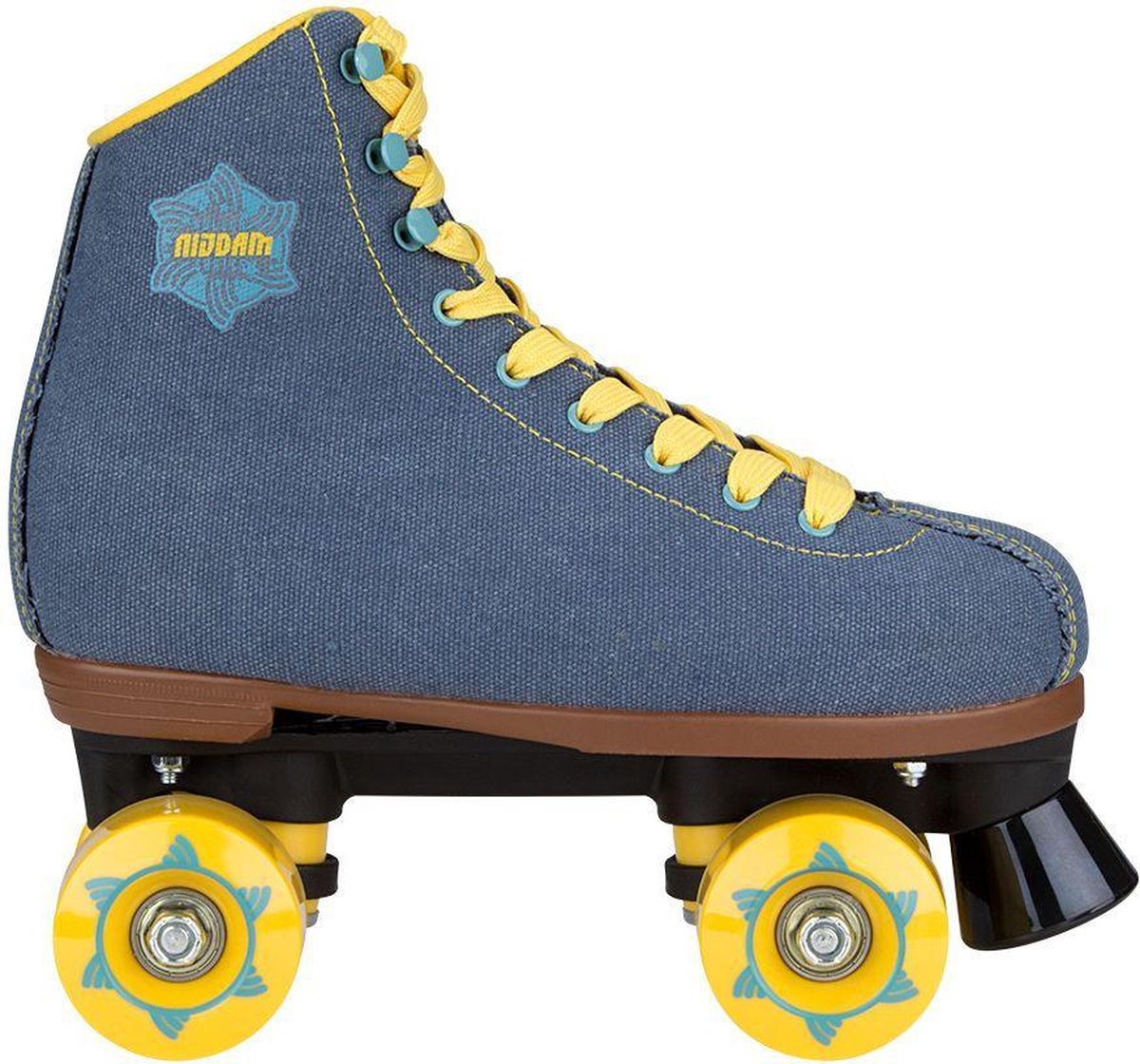 Nijdam Retro Rolschaatsen - Denim Rebel - Denimblauw/Geel - 39 Rolschaatsen kopen online