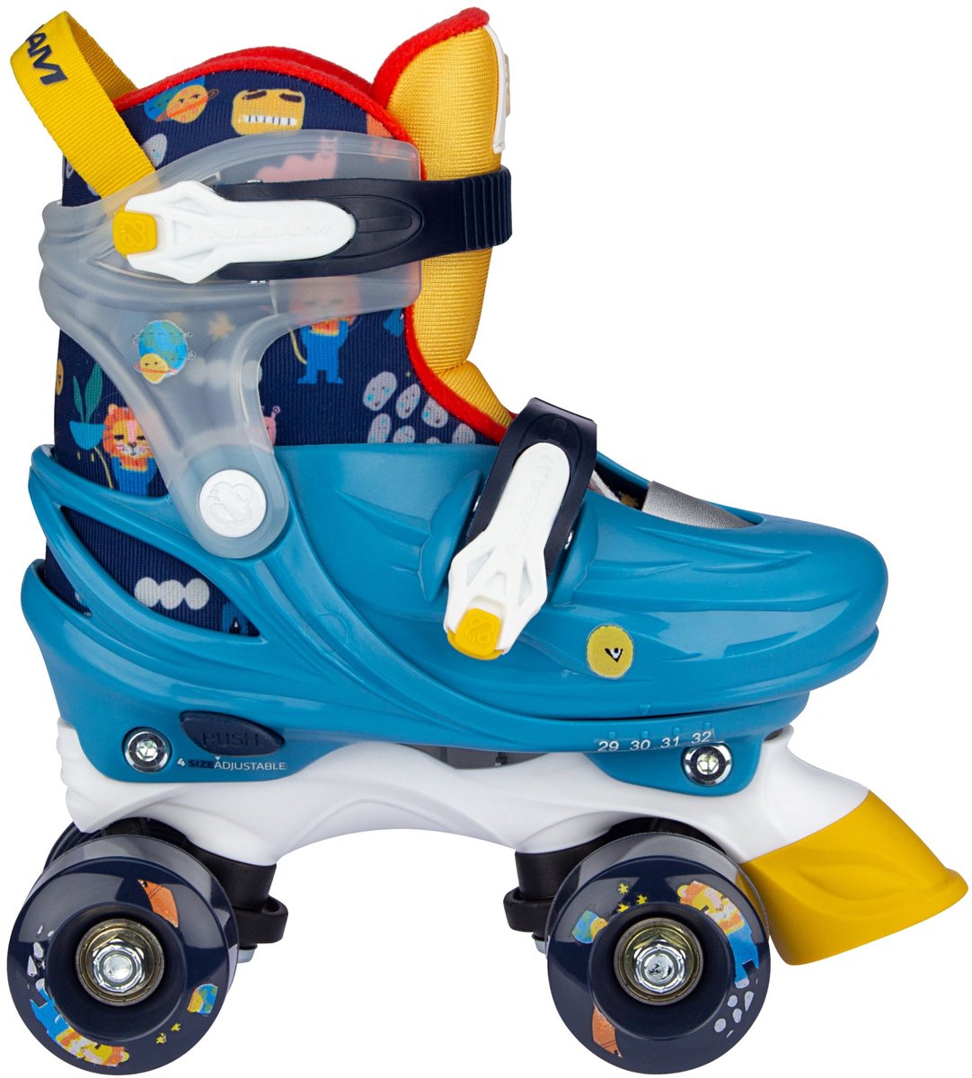 Nijdam Rolschaatsen - Exclusive Space x Nijdam - Verstelbaar - Blauw - Maat 25-28 Rolschaatsen kopen online