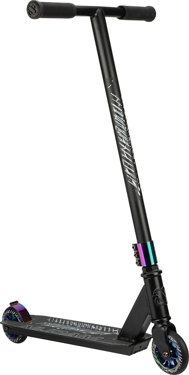 Nijdam Stuntstep - Brushed Arrow - Zwart/Neo-chrome - Aluminium Step kopen online
