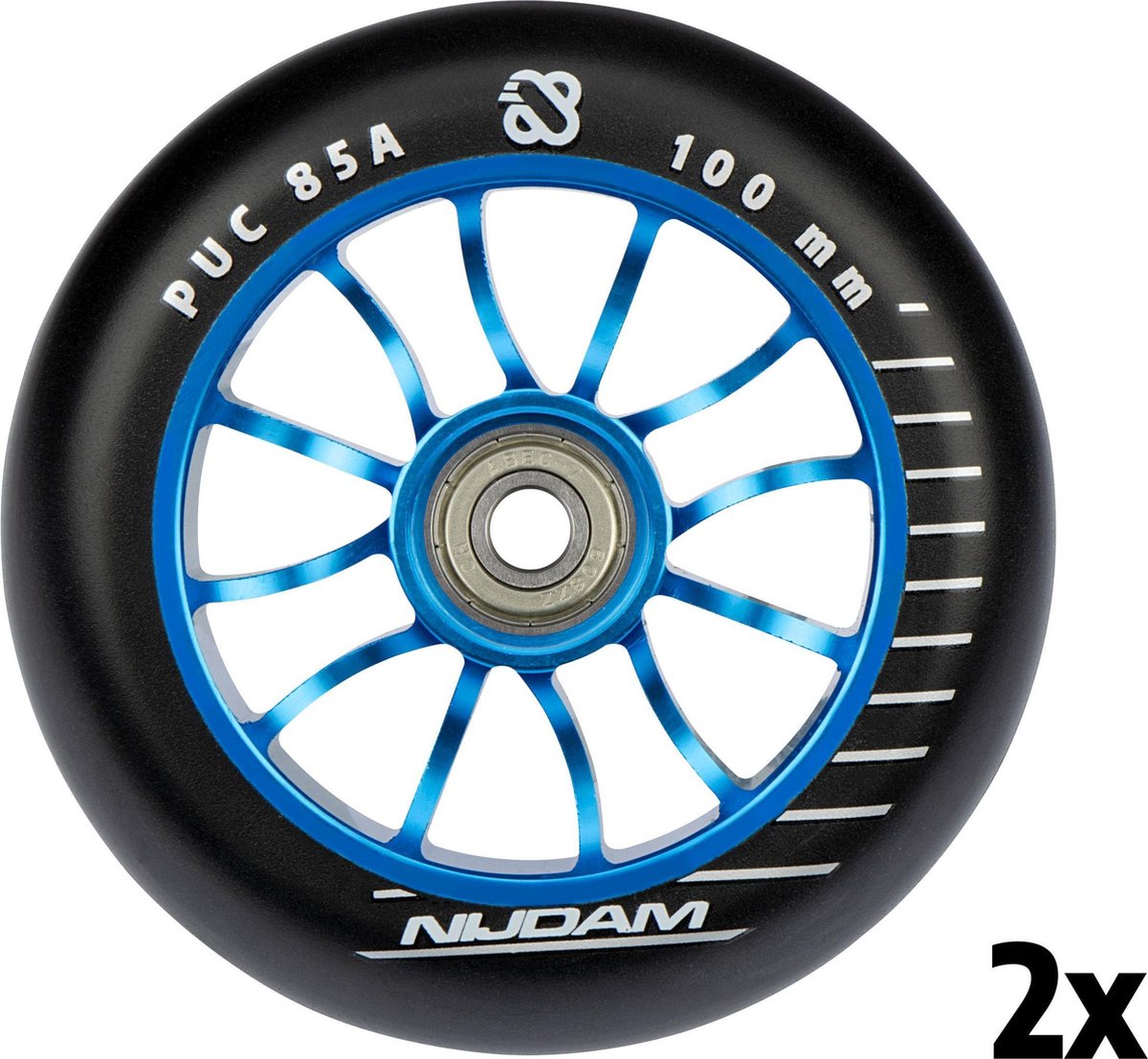 Nijdam Stuntstep Wielenset - Spoked Alu - Blauw - 2 Stuks Buitenspeelvoertuigaccessoire kopen online