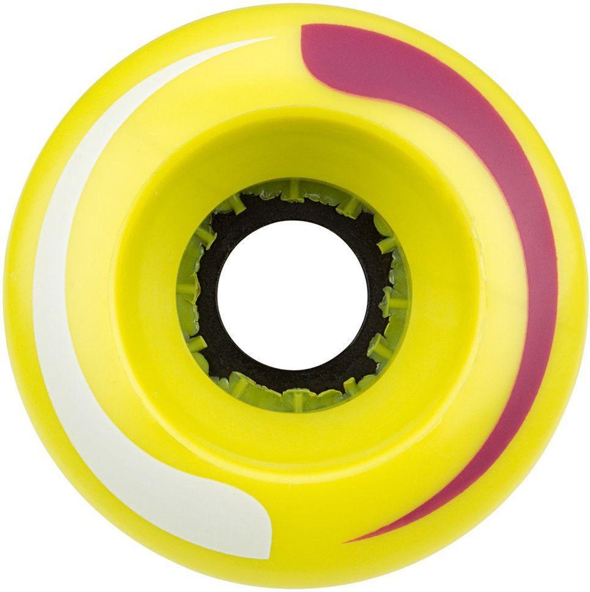 Nijdam Wielen voor Rolschaatsen - 54 x 32 mm - Geel/Paars/Wit Skateonderdeel kopen online