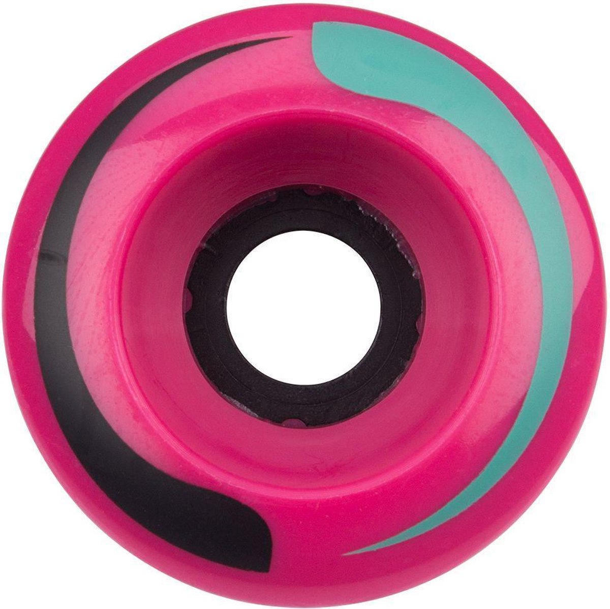 Nijdam Wielen voor Rolschaatsen - 54 x 32 mm - Magenta/Zwart/Smaragd Skateonderdeel kopen online