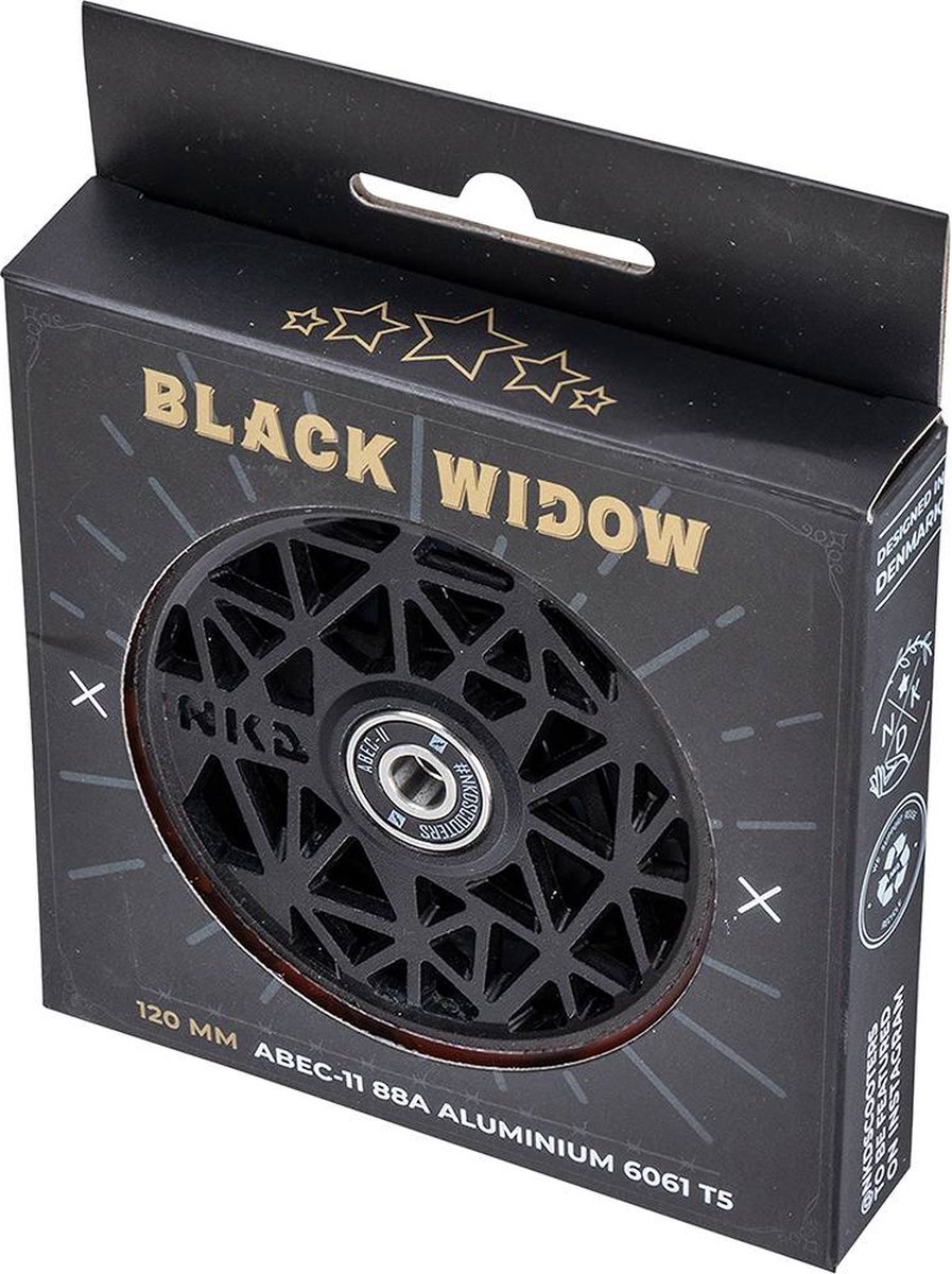 NKD 120mm Stuntstep Wiel Black Widow Blue & Black Mix Step kopen online