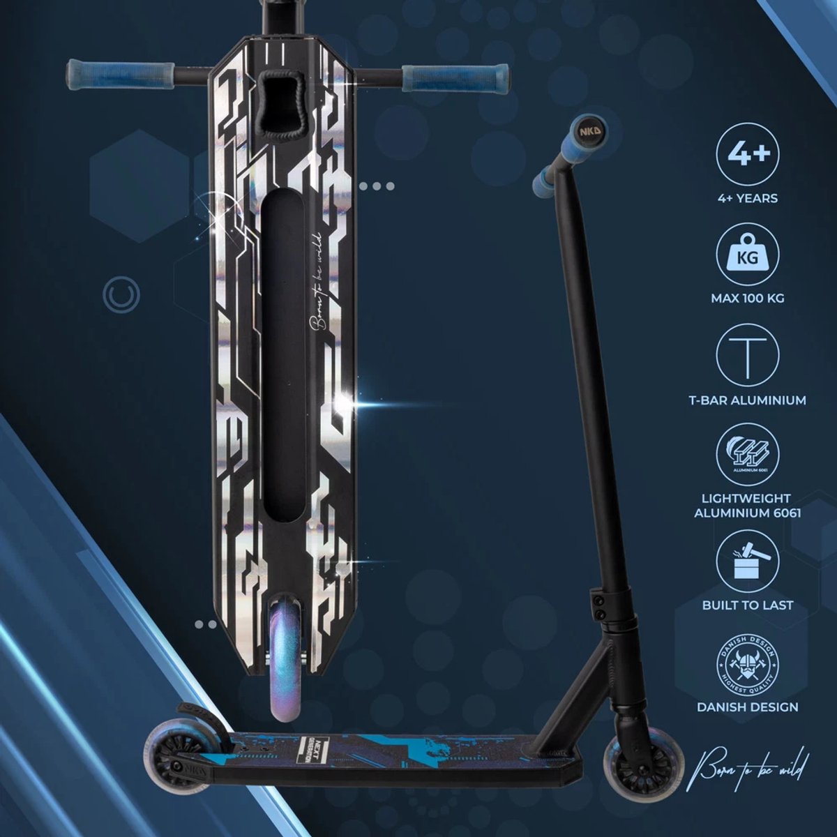 NKD stuntstep Next Generation Black / Blue Step kopen online