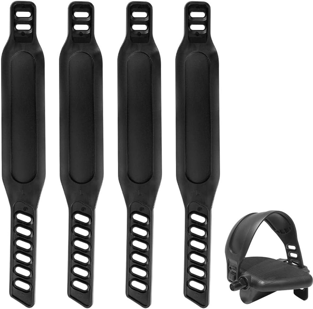 oimg pedaalriemen 2 paar fiets accessoires fiets riemen hometrainer pedaalriemen universeel pedalen verstelbare lengte universele pedaalriem geschikt voor fietspedalen zwart
