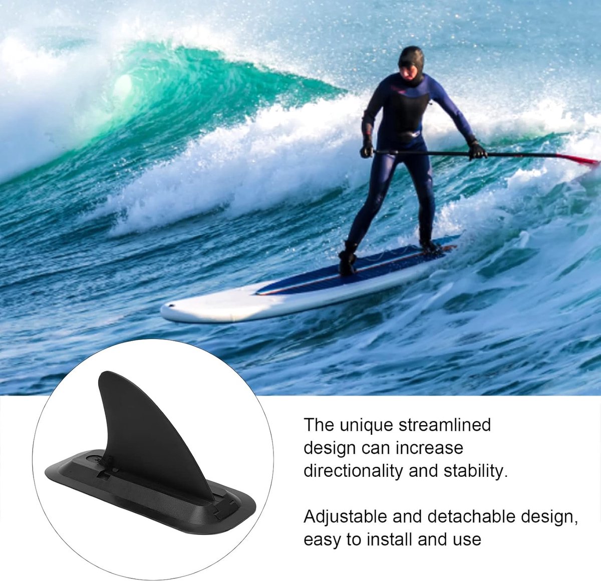 Opblaasbare Paddleboard-vinvervanging - Middelste Paddleboardvin - Snel Los Te Koppelen Longboard-middenvin voor Paddleboard en Longboard Longboard kopen online