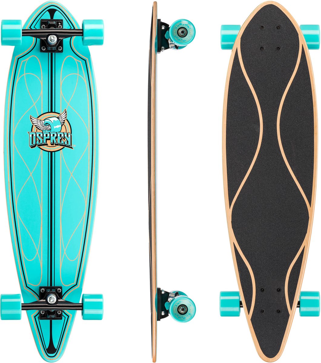 Osprey Helix 36" Longboard Rounded Pintail Cruiser - ABEC 7 Longboard kopen online