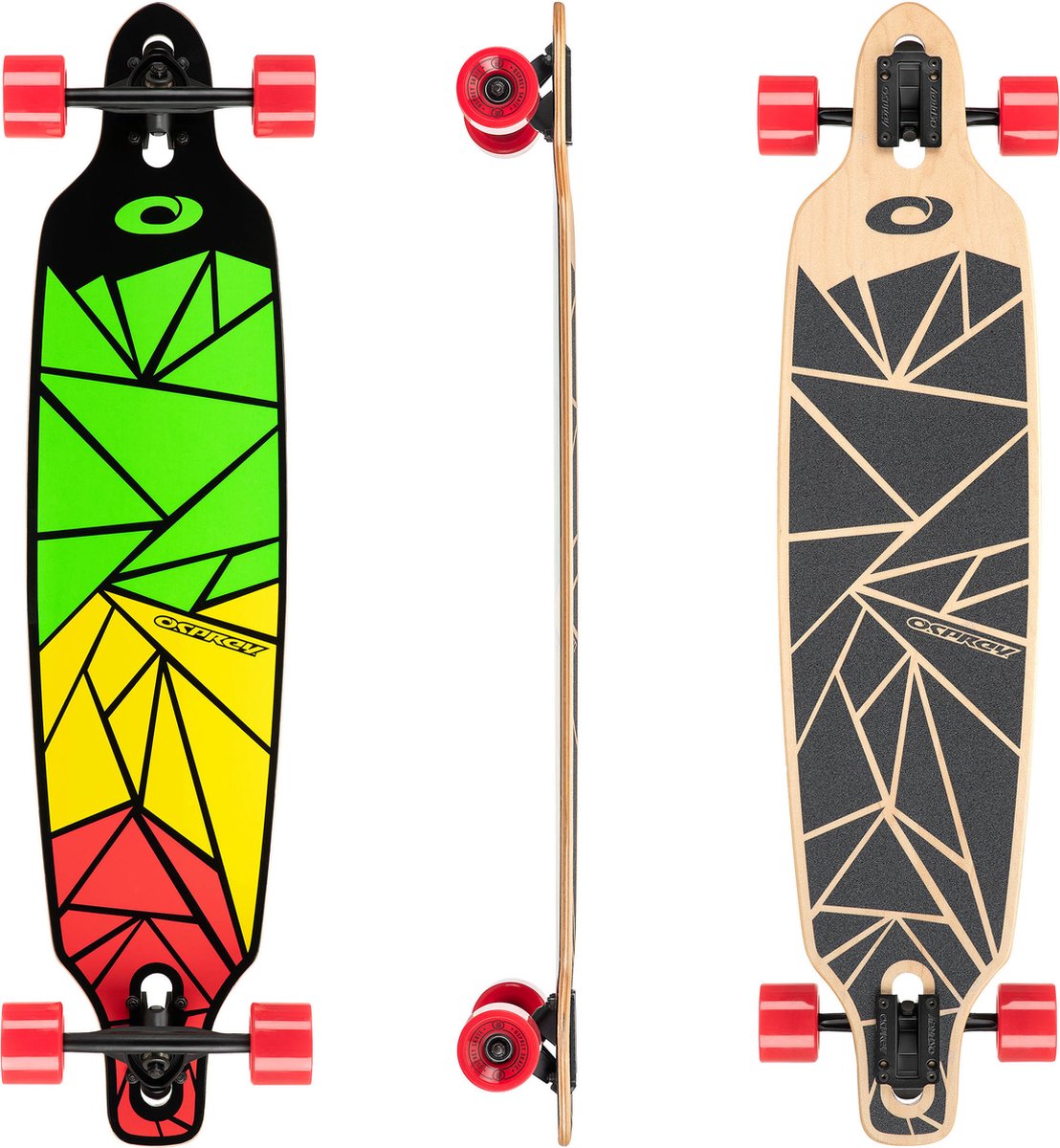 Osprey Shapes 39" Twin Tip Longboard - Drop-Through Trucks - ABEC 9 Longboard kopen online