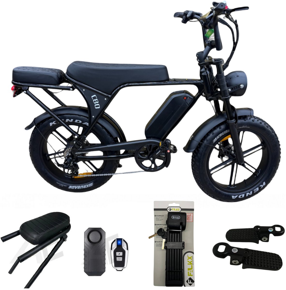 ouxi c80 v8 6 0 fatbike zwart met hydraulische remmen nfc 2025