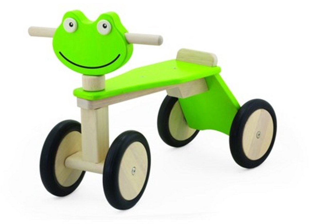 Pintoy Houten Loopfiets Kikker met 4 Wielen Groen Loopfiets kopen online