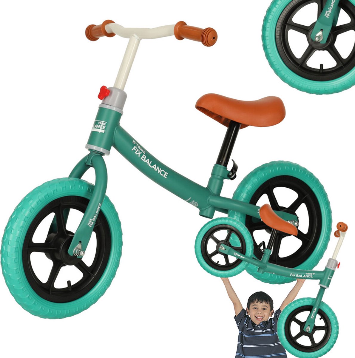 Playos® - Loopfiets - Turquoise - Verstelbaar Zadel & Stuur - van 80 tot 108 cm - tot 35 kilo - Balansfiets - Leren Fietsen Loopfiets kopen online