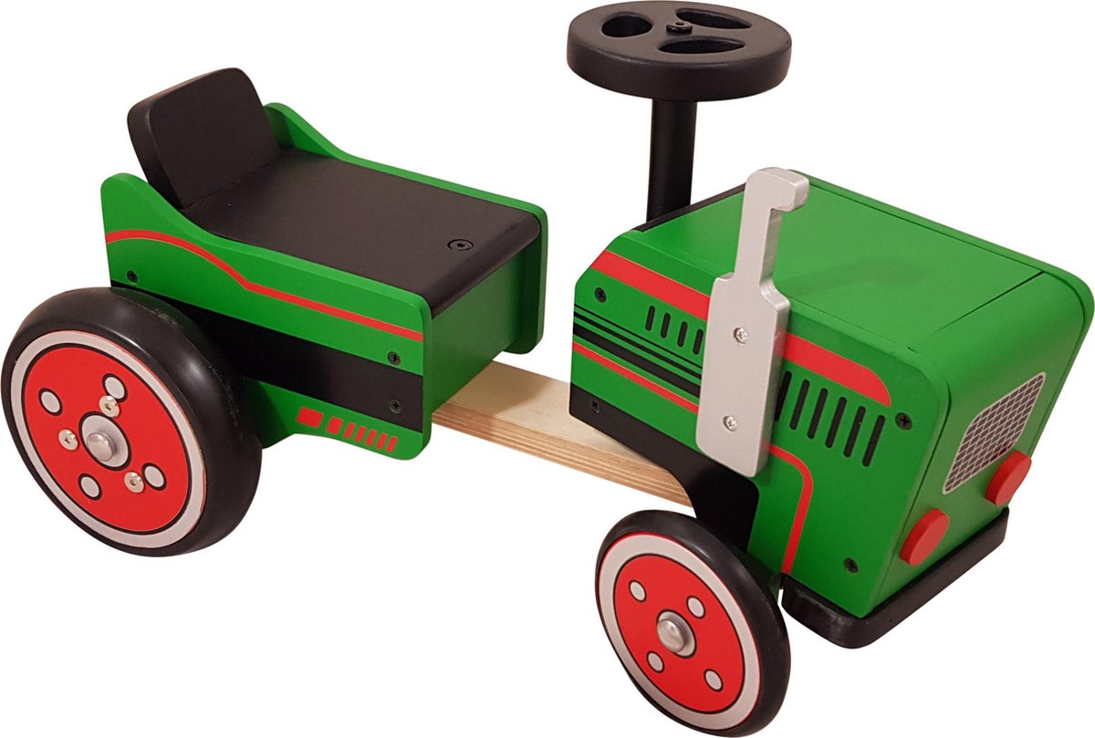 Playwood - Houten loopauto tractor - met opbergvak Loopauto kopen online
