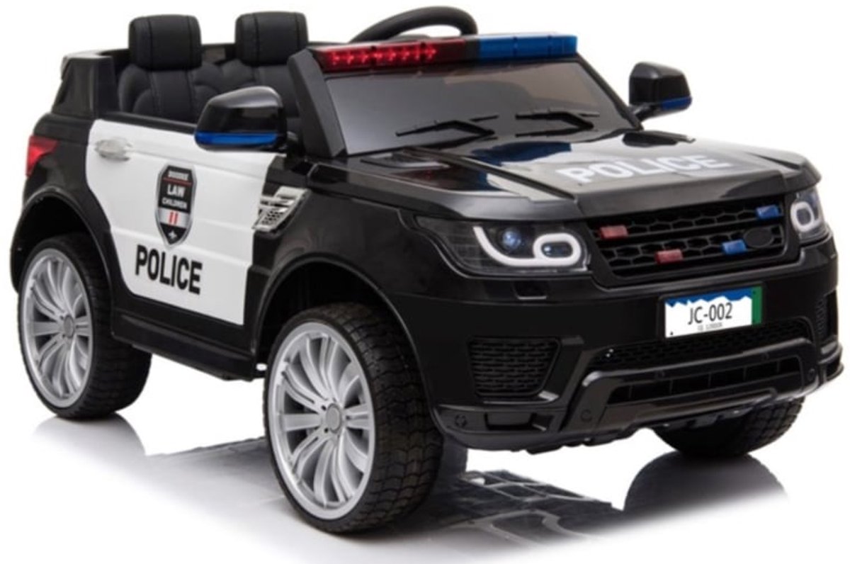 Politie auto Jeep | 1 persoons - Incl. mobilifoon - Leder look zitting | Elektrische kinderauto - Inclusief afstandsbediening - Gratis verzending - KiddoCars Accuvoertuig kopen online