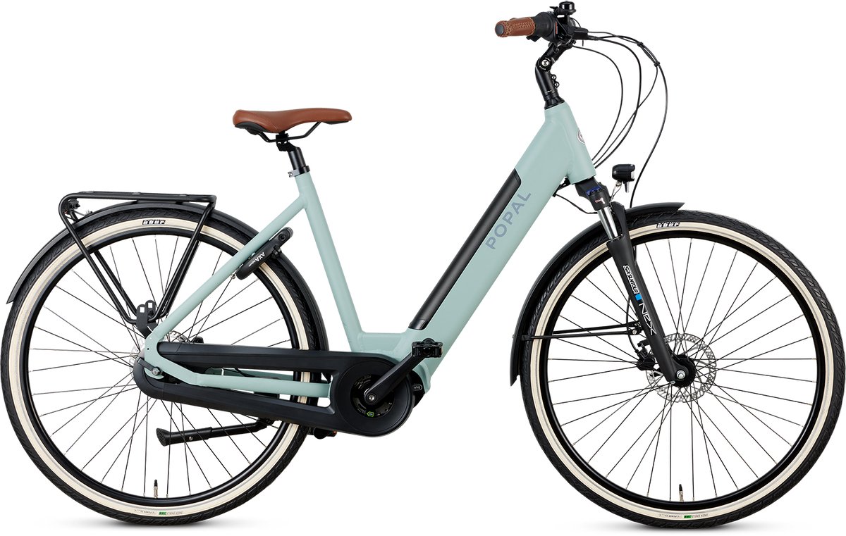 Popal Novel MM M – Elektrische Damesfiets 28 inch – 520Wh Middenmotor – Shimano Nexus 7 – Hydraulische Schijfremmen – Mineral Green Fiets (elektrisch) kopen online