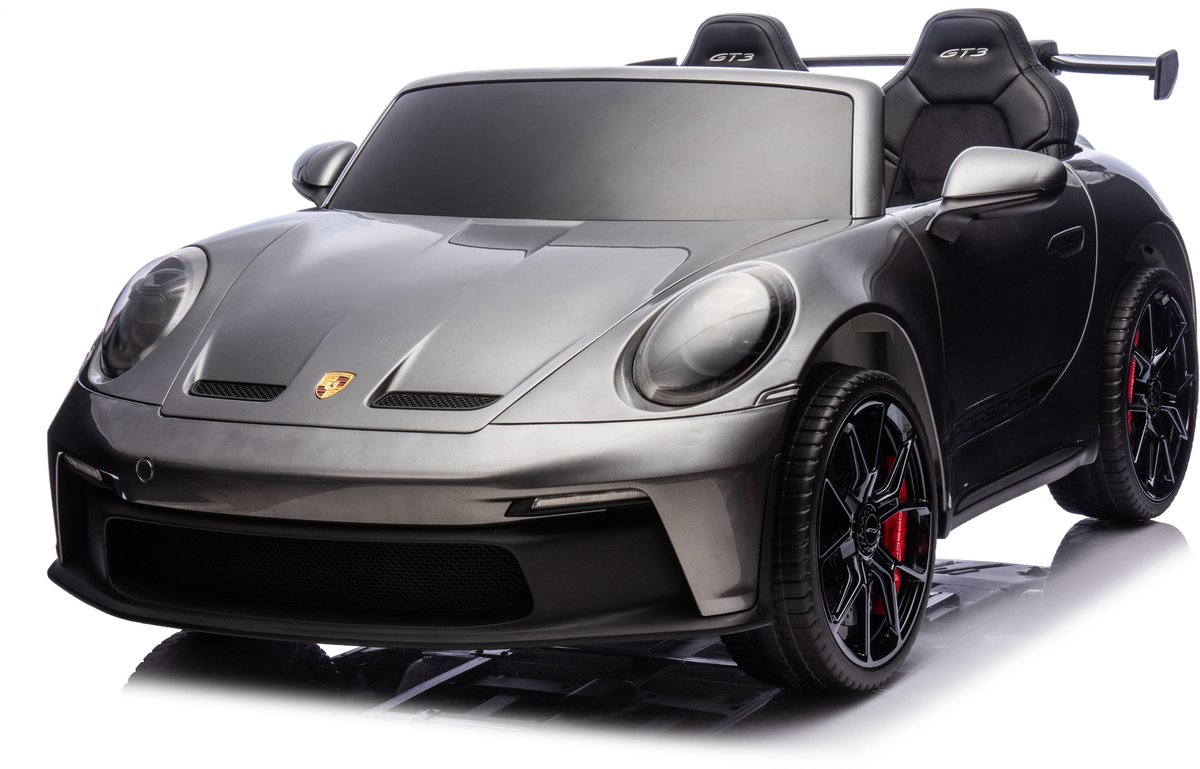 Porsche 911 GT3 - 2 persoons Elektrische Kinderauto 24V - 4x4 - Grijs Accuvoertuig kopen online