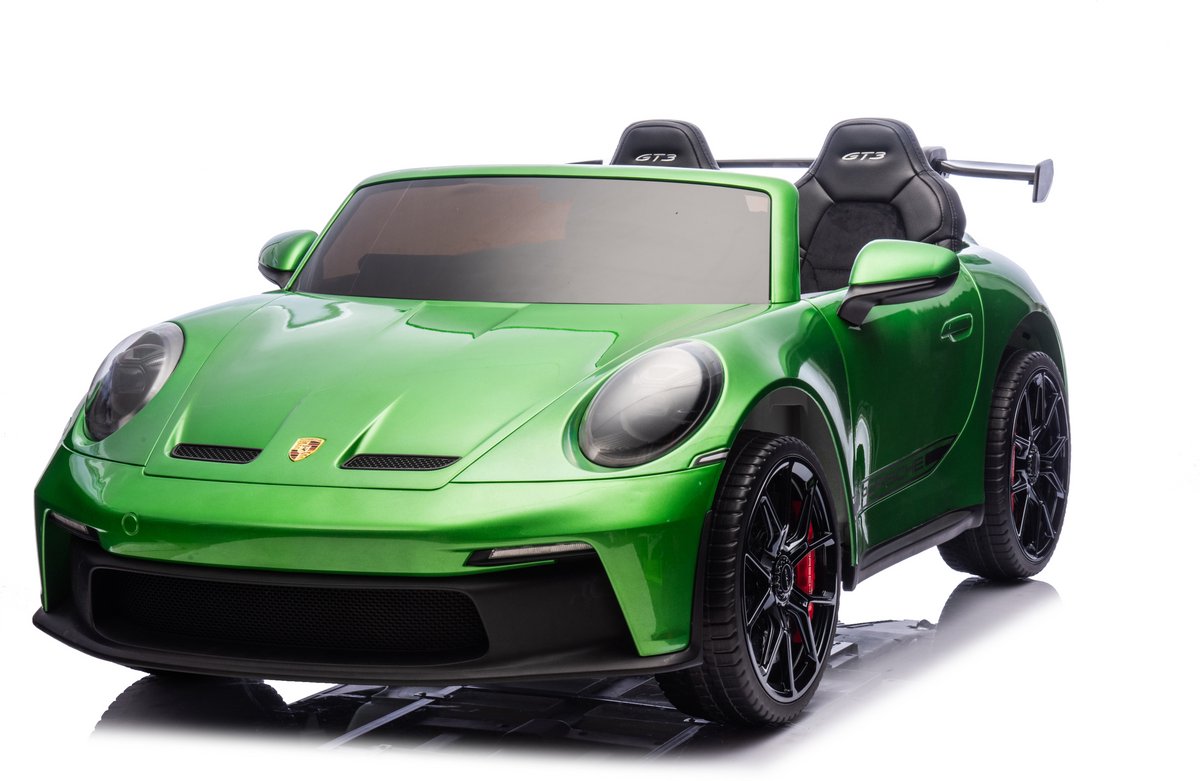 Porsche 911 GT3 - 2 persoons Elektrische Kinderauto 24V - 4x4 - Groen Accuvoertuig kopen online