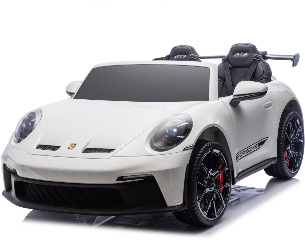 Porsche 911 GT3 - 2 persoons Elektrische Kinderauto 24V - 4x4 - Wit Accuvoertuig kopen online