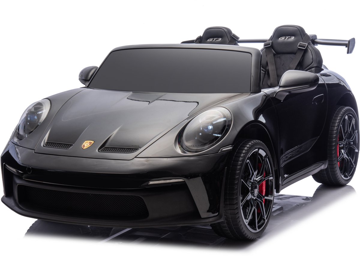 Porsche 911 GT3 - 2 persoons Elektrische Kinderauto 24V - 4x4 - Zwart Accuvoertuig kopen online