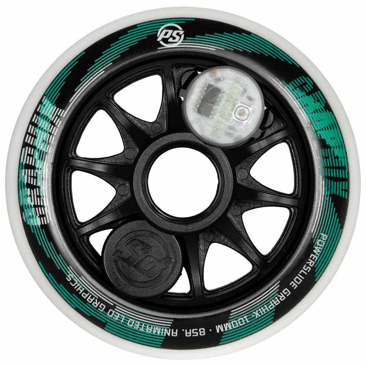 Powerslide Graphix Led Rechterwiel Zilver 100 mm Skateonderdeel kopen online