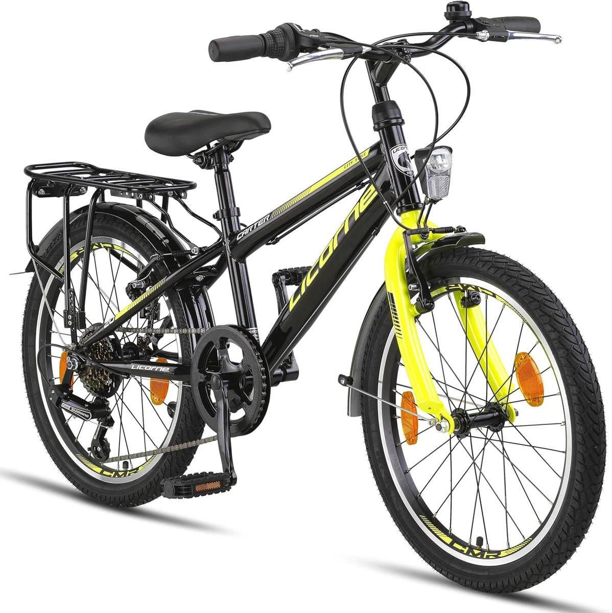premium mountainbike 20 inch voor kinderen met 6 versnellingen en shimano schakeling