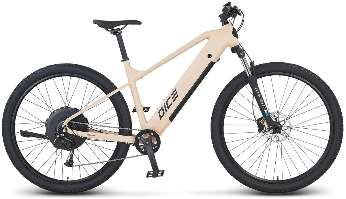 prophete dice 2 0 e mtb elektrische mountainbike 29 48 cm zandkleur