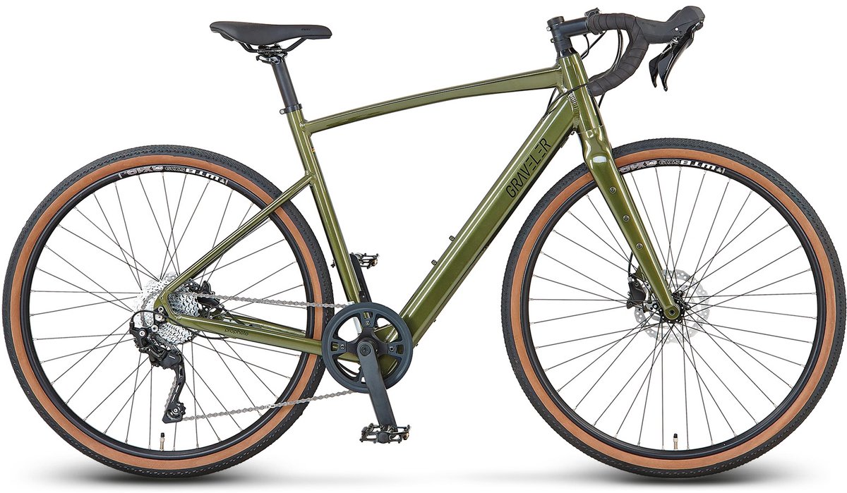prophete graveler 1 0 elektrische gravelfiets 28 53cm groen