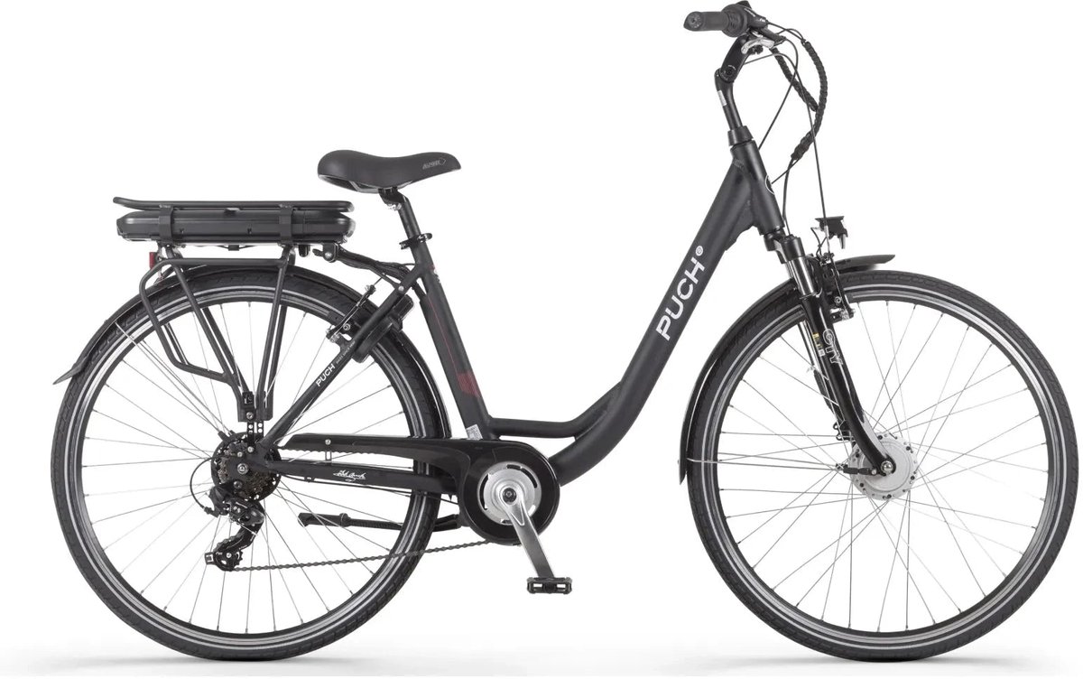 Puch Basic D7 Elektrische fiets - Damesfiets - 7 versnellingen - 14Ah 468Wh - 49 cm - Zwart - E-bike Fiets (elektrisch) kopen online