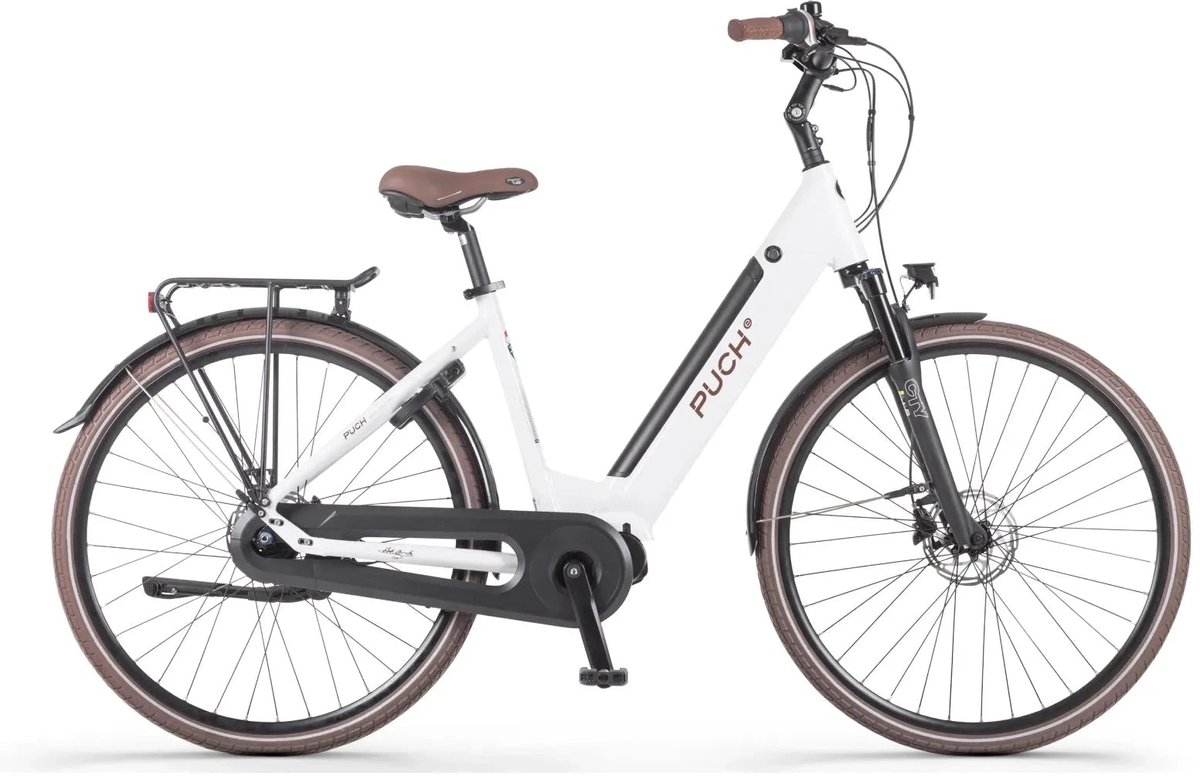 puch e dance s n7 elektrische fiets damesfiets glans wit lage instap ananda m80 7 versnellingen e bike