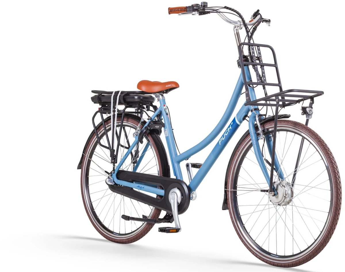 puch e rock n3 elektrische fiets jeans blauw damesfiets 50cm e bike