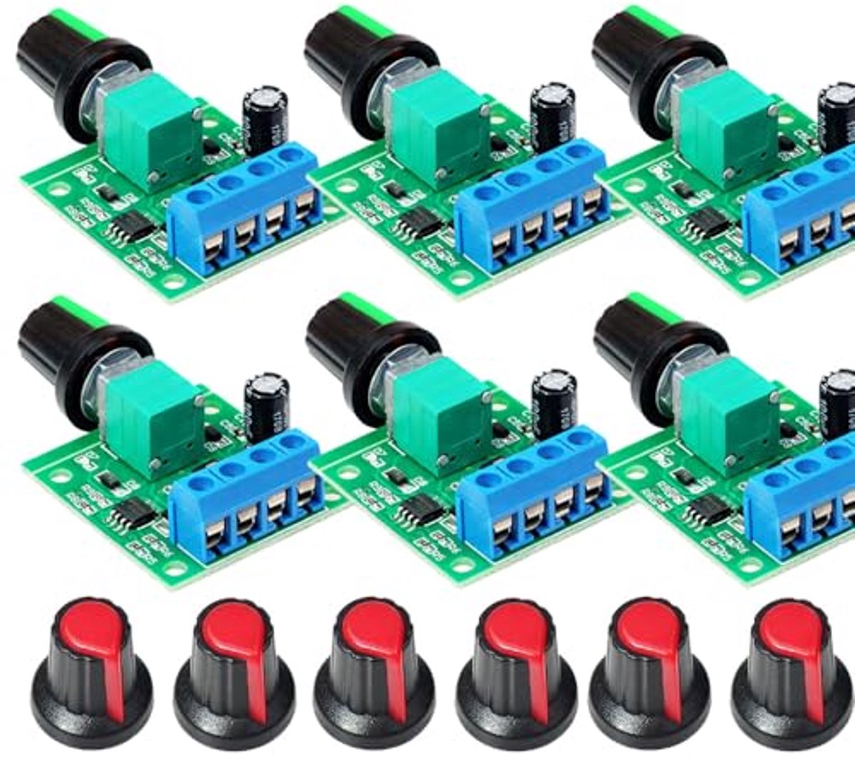 PWM Laagspannings Motor Snelheidsregelaar 6 stuks - Verstelbare Driver Switch met Snelheidsregelknop Loopmotor kopen online