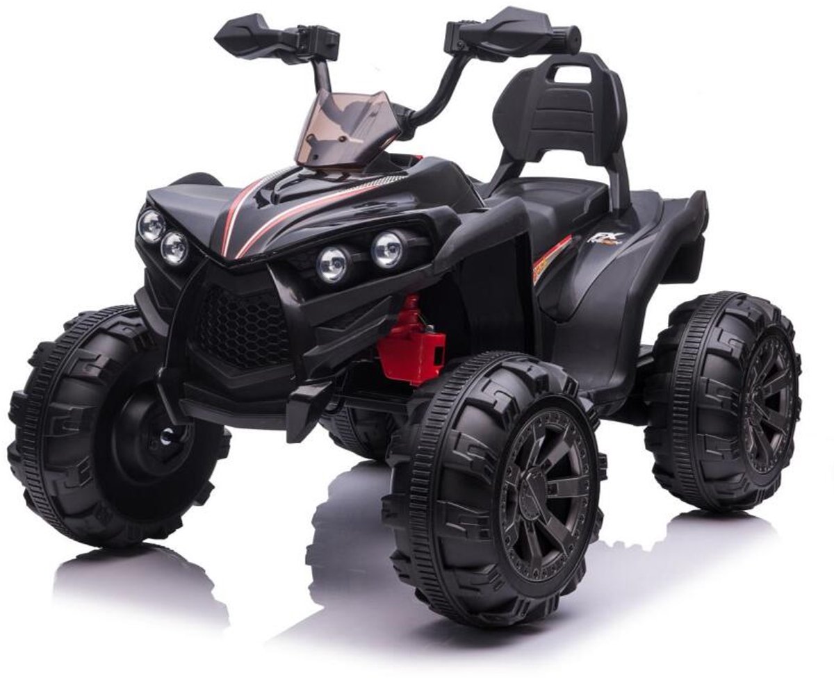 Quad E-Monster Elektrische Kinderquad – 24V Accu – Zwart – Met EVA Rubberen Banden, Kunstleren Zitting, LED Verlichting & Muziekfunctie Accuvoertuig kopen online