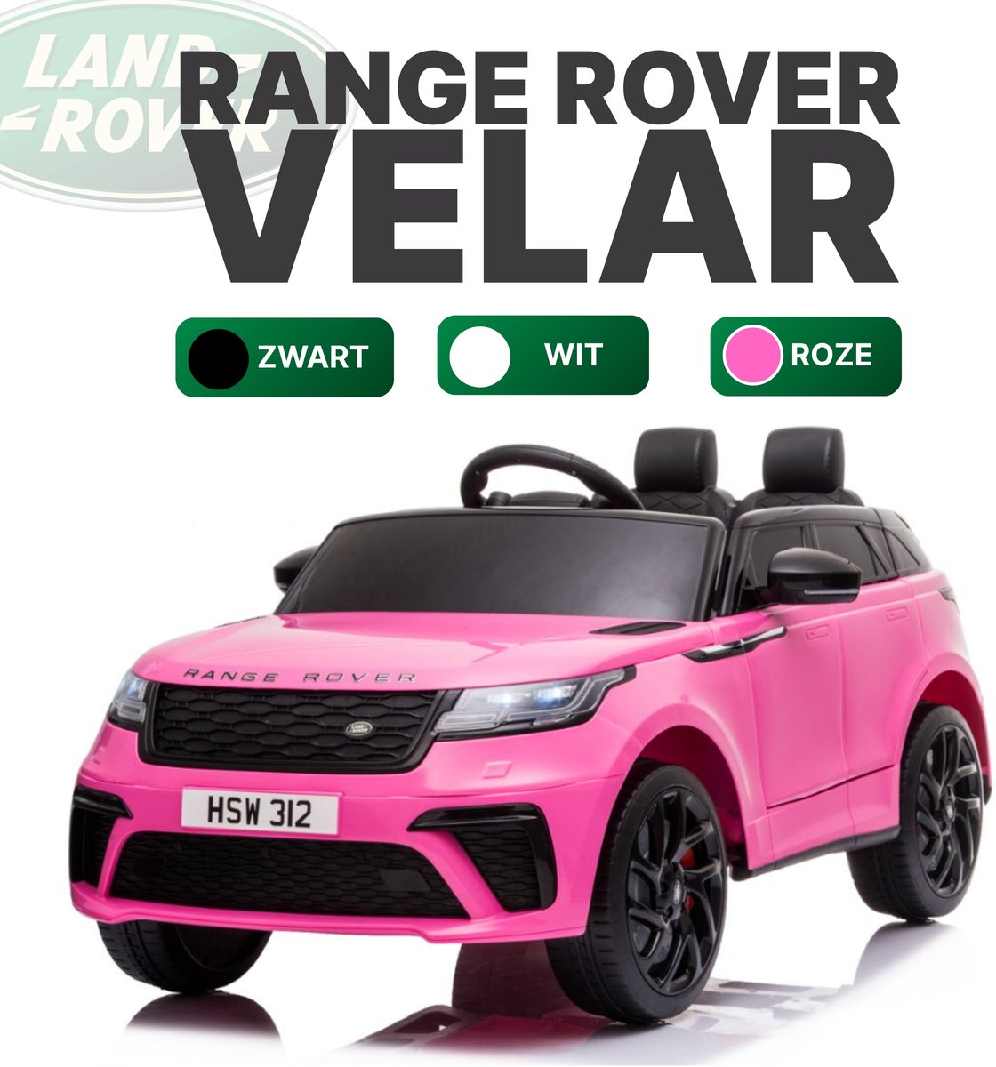 Range Rover Velar – Roze - Elektrische Kinderauto Accuvoertuig kopen online