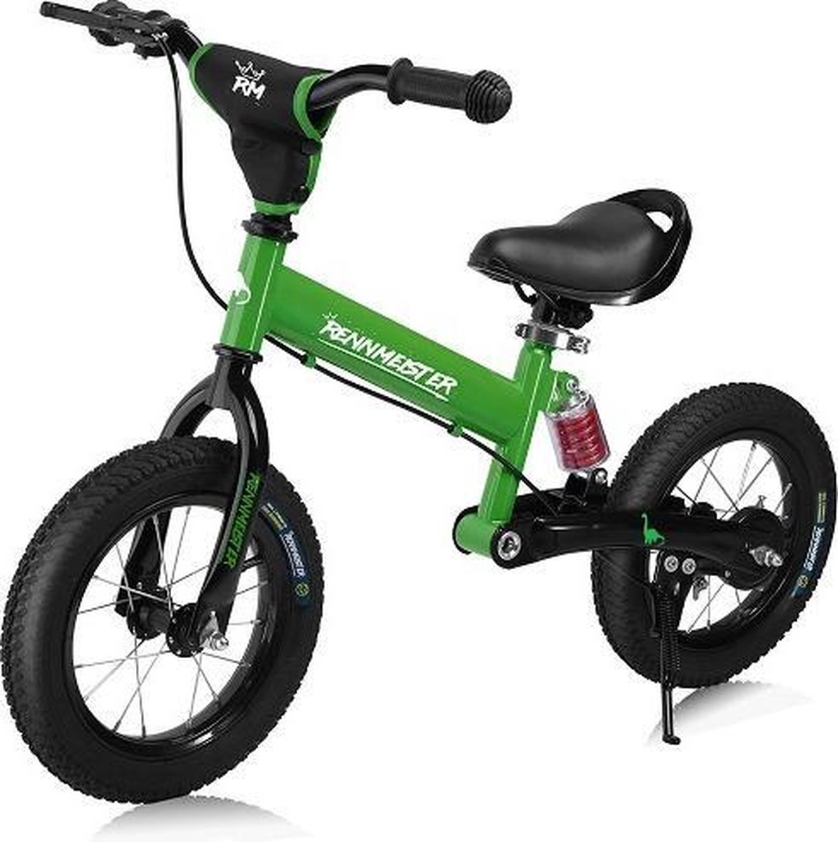 rennmeister loopfiets in hoogte verstelbaar 3 5 jaar groen