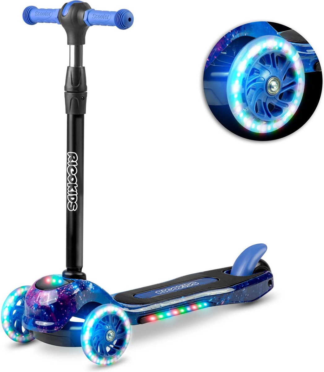 ricokids piko driewielstep zwart blauw