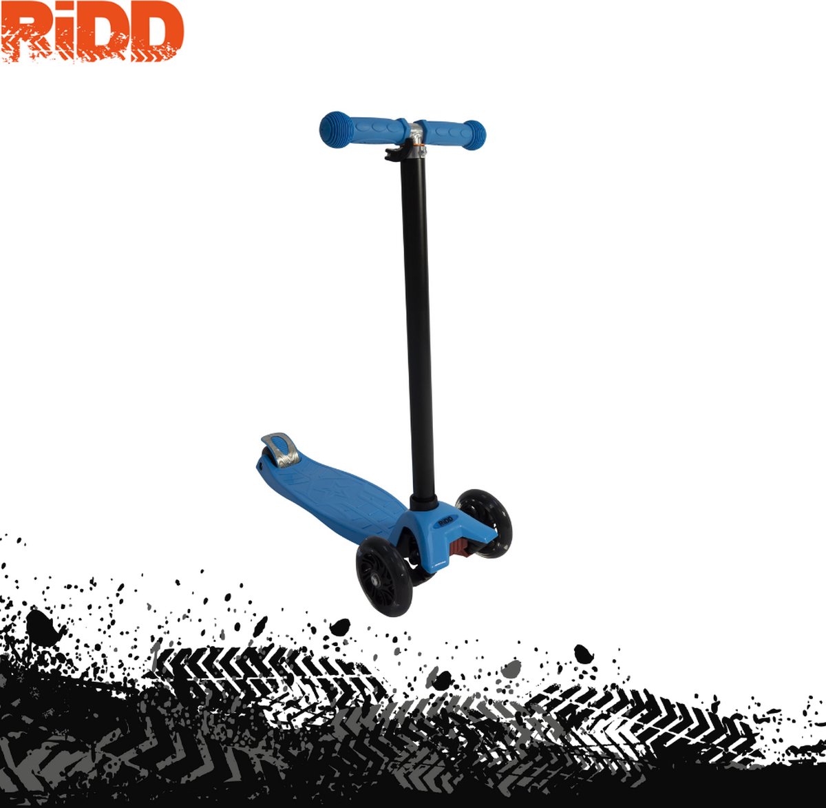 ridd kids scooter stunt scooter step abec 7 vanaf 3 jaar 2 achterwielen met led verlichting rvs rem blue blauw
