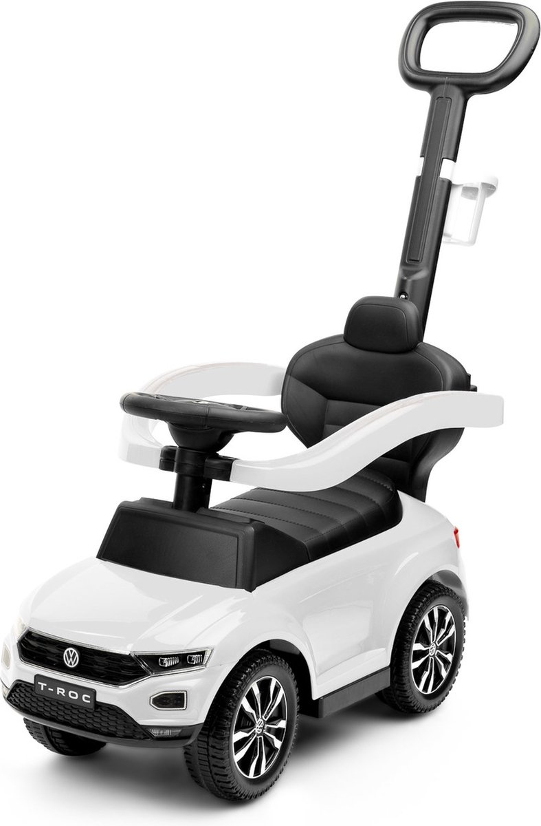 Ride-on VW T-ROC  loopauto met duwstand White looptrainer Loopauto kopen online