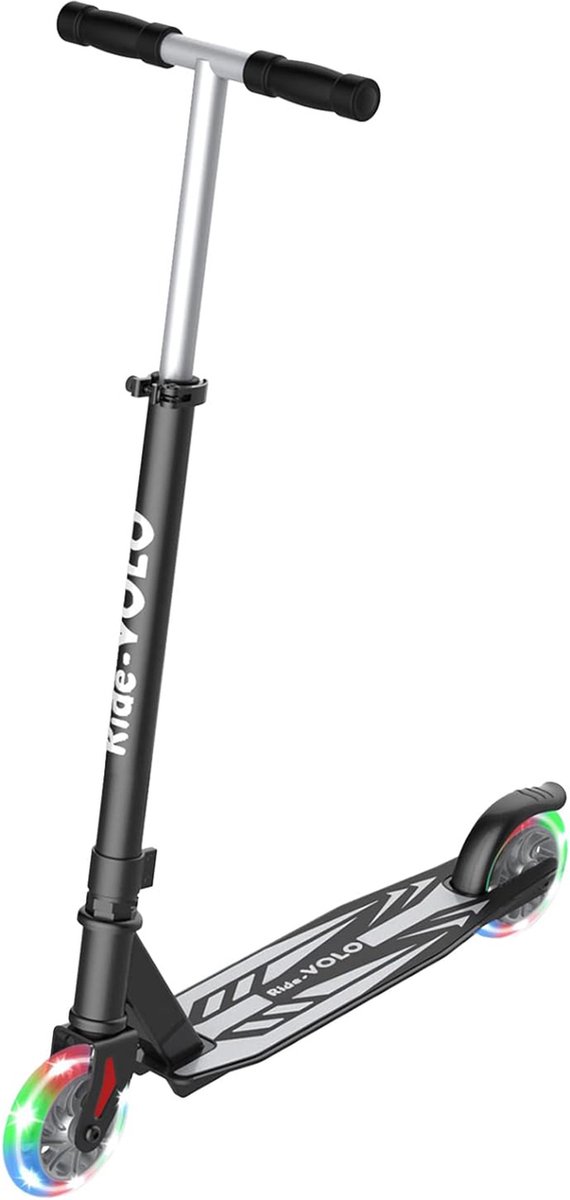 rideovolo luxe kinderstep aluminium step lichtgevende wielen grijs