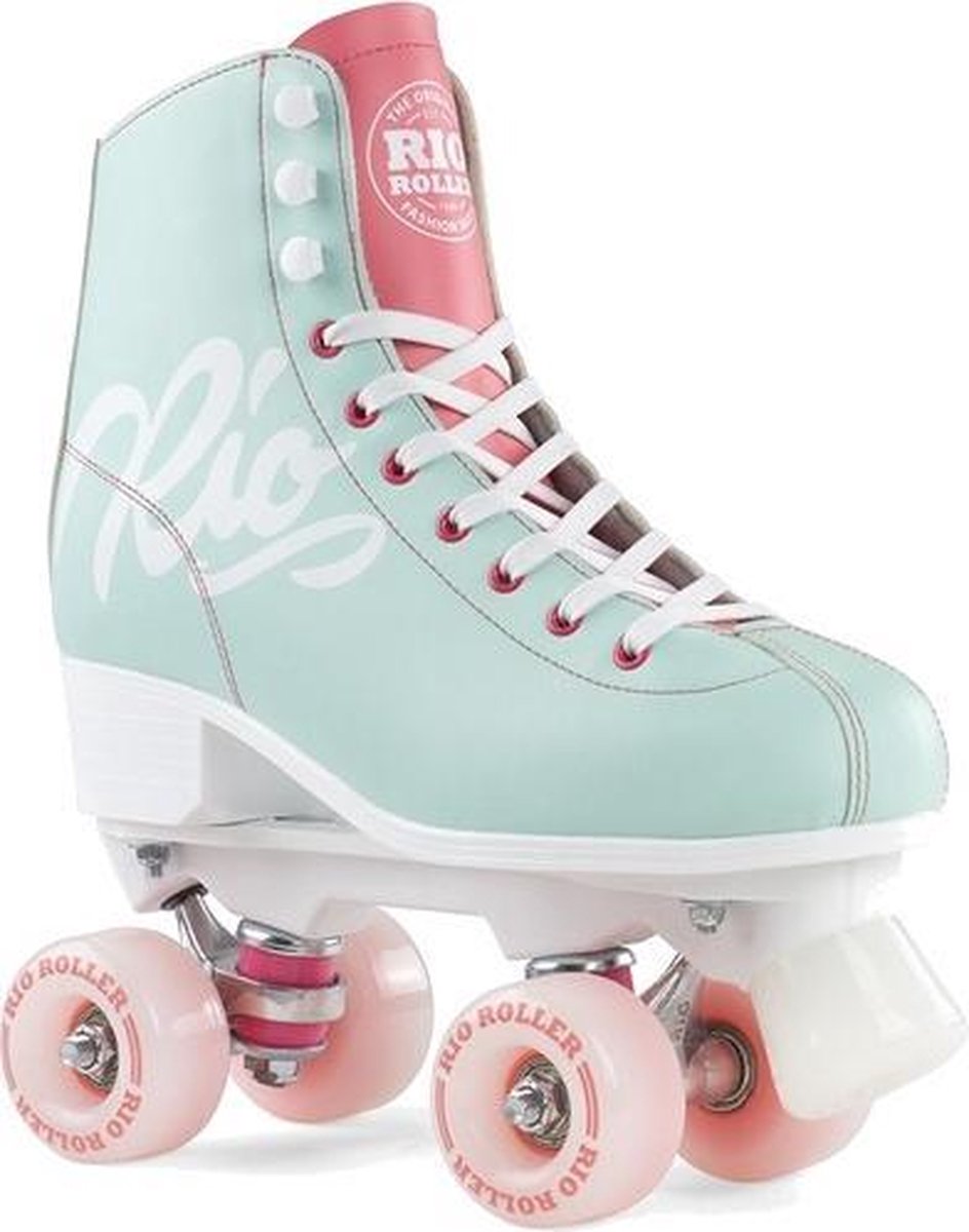 Rio Roller - Script - rolschaatsen, teal/coral, maat 37 Rolschaatsen kopen online