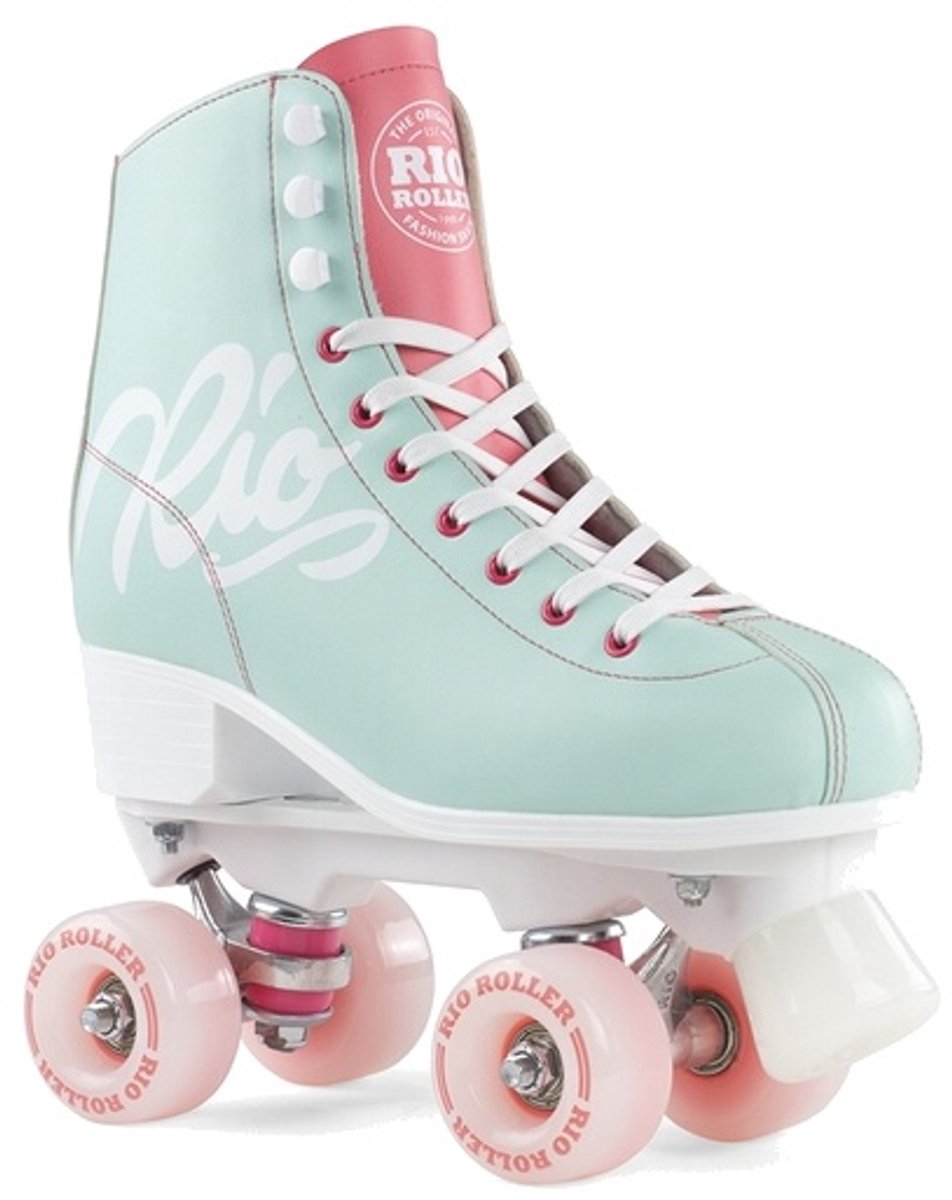 Rio Roller - Script - rolschaatsen, teal/coral, maat 39.5 Rolschaatsen kopen online