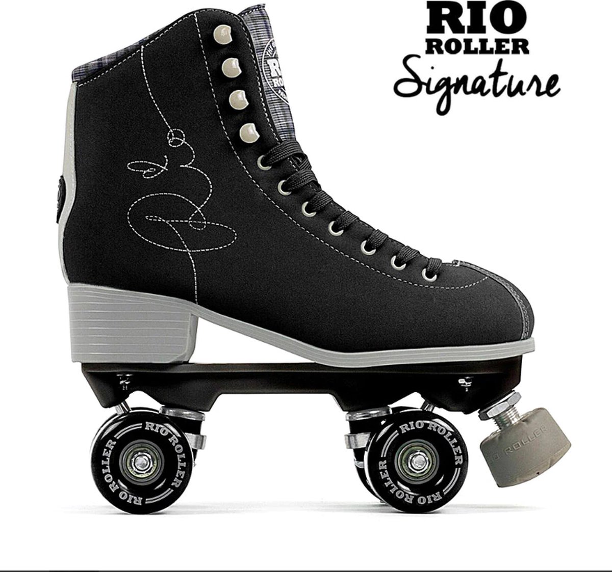 Rio Roller Signature Rolschaatsen - Vegan vriendelijk - Zwart - Dames - Maat 39,5 (binnenzooltje: 25 cm) Rolschaatsen kopen online