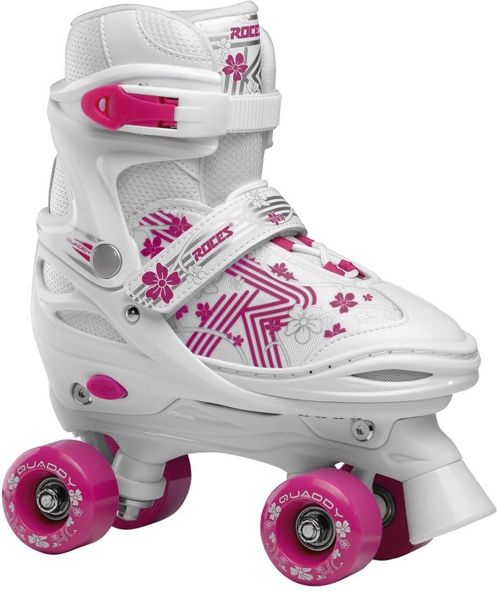 Roces - Quaddy 3.0 - Rolschaatsen - Kinderen - Wit - Roze - 26-29 Rolschaatsen kopen online