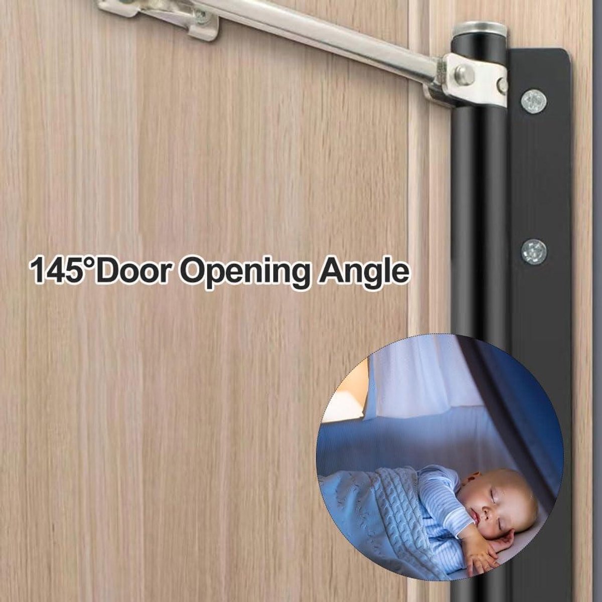 Roestvrijstalen deursluiter met instelbare veerbelasting en automatische sluiting Kinderfiets kopen online