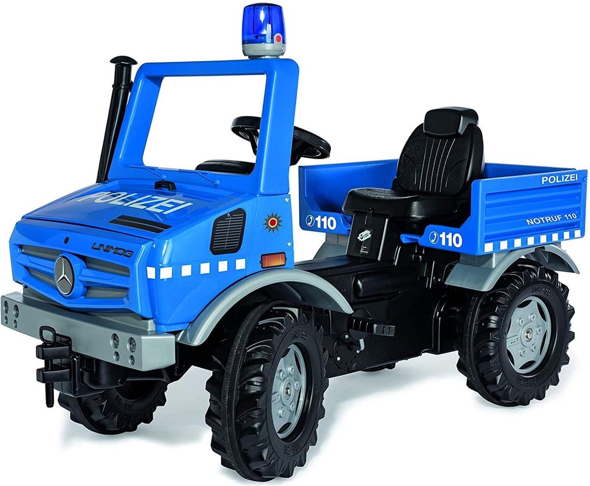 Rolly Toys 038251 RollyUnimog Polizei Trapauto 118x81x54 cm Trapauto kopen online