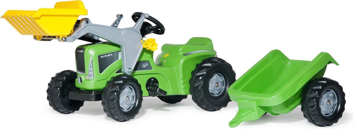 Rolly Toys 630035 RollyKiddy Futura Tractor met Lader en Aanhanger Traptractor kopen online