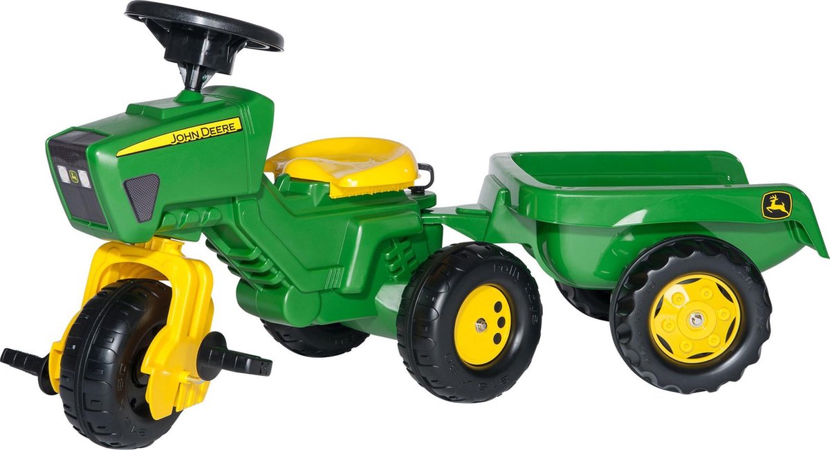 Rolly Toys Rolly MiniTrac John Deere Driewieler - Traptractor met Aanhanger Traptractor kopen online