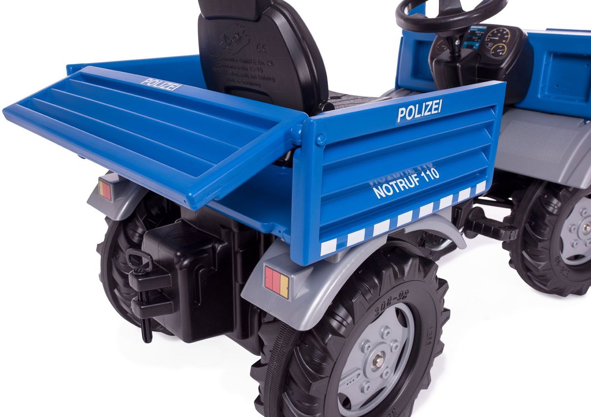 Rolly Toys Unimog Politie TrapTractor Met Zwaailicht Traptractor kopen online