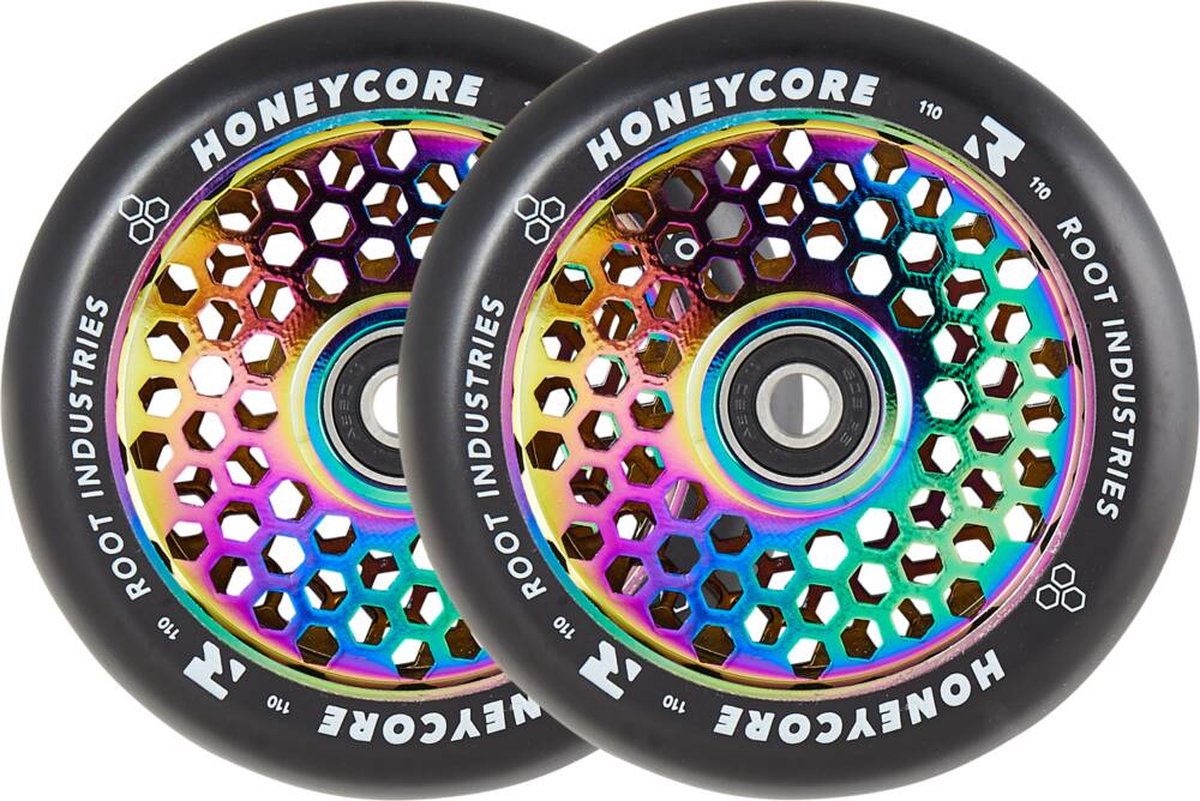 root honeycore wielen110mm zwart neochrome